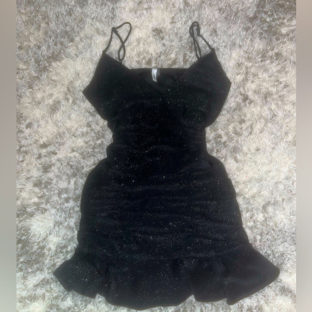glittery black Glam dress, size medium